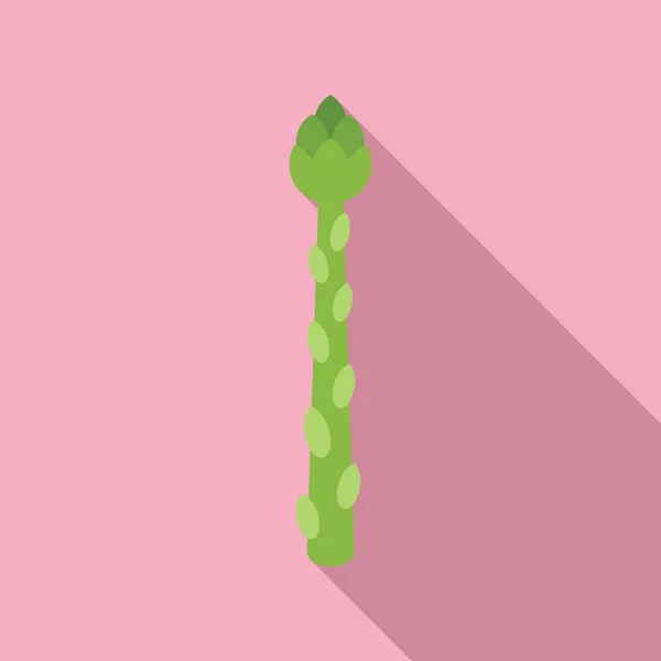 Asparagus Bunch Icon Flat Vector Food Plant Organic Salad — Stock Vector
