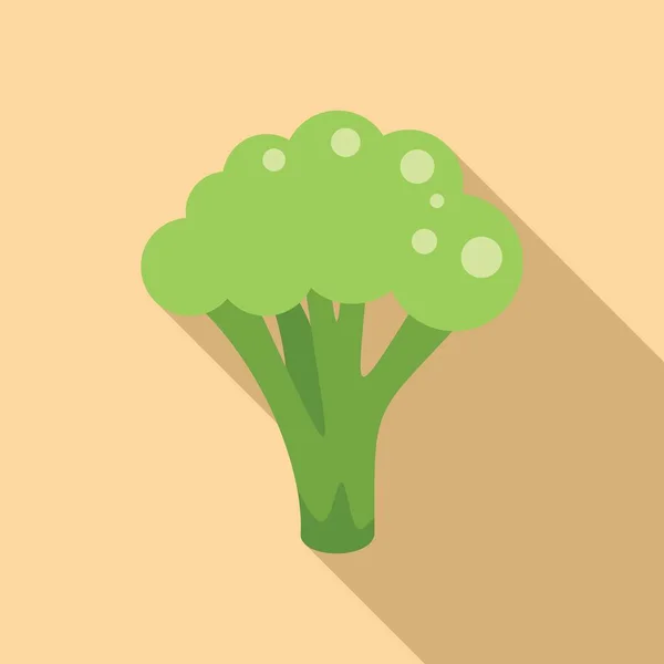 Brokoli Ikonu Düz Vektörü Yemek Lahanası Bitki Salatası — Stok Vektör