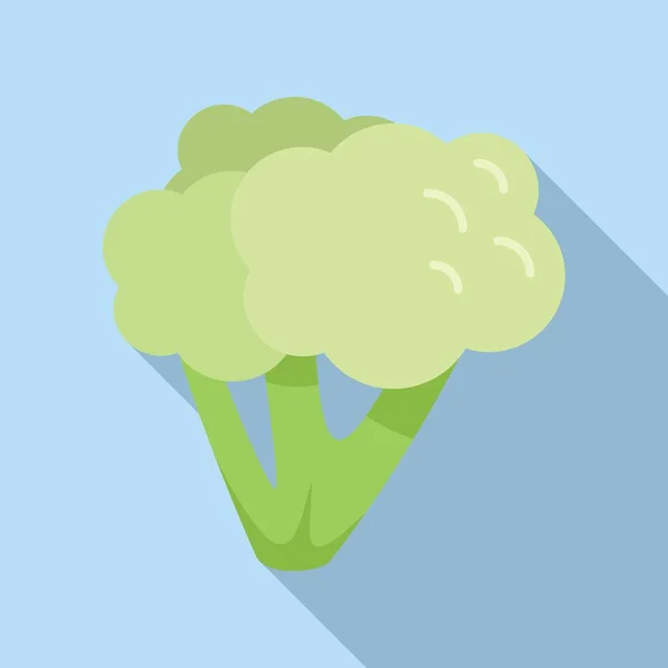Alimentos Icono Brócoli Vector Plano Ensalada Plantas Planta Vegetal — Vector de stock