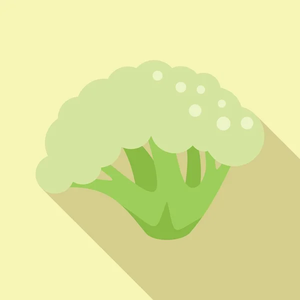 Ikon Brokoli Tanaman Vektor Datar Kubis Sayuran Salad Manis - Stok Vektor