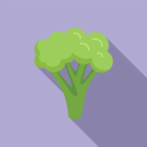 Salah Satu Ikon Brokoli Vektor Datar Kubis Sayuran Tanaman Salad - Stok Vektor