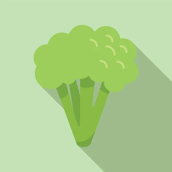Brocoli Icône Bouquet Vecteur Plat Légumes Chou Salade Végétale — Image vectorielle
