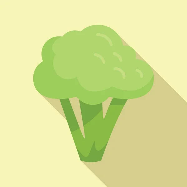 Frische Brocoli Symbol Flachen Vektor Kohlgemüse Pflanzensalat — Stockvektor