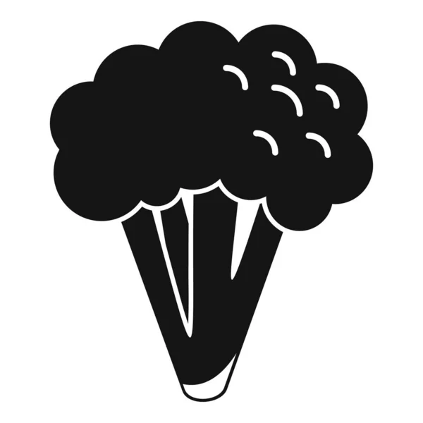 Иконка Броколи Простой Вектор Капустный Овощ Салат — стоковый вектор