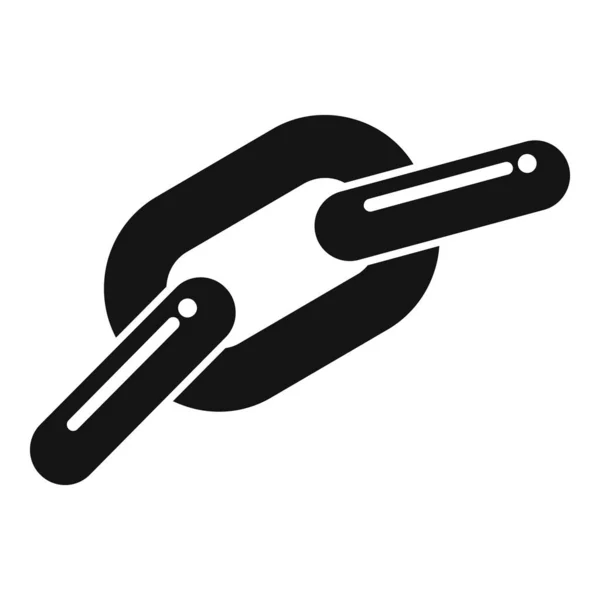 Interface Chain Icon Einfacher Vektor Web Link Internet Taste — Stockvektor