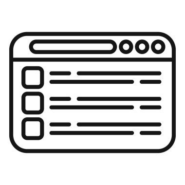 Web çalışma sayfası ana hatları vektörü. Ofis zamanı. Uzak saat