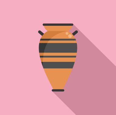 Jug simgesi düz vektör. Vazo çömleği. Kavanoz kili