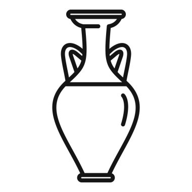 Jug simgesi ana hat vektörü. Vazo çömleği. Kavanoz kili