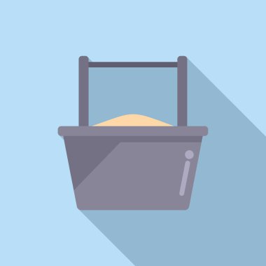 Süt ikonunun düz vektörünü depola. Fabrika üretimi. Süt yiyeceği