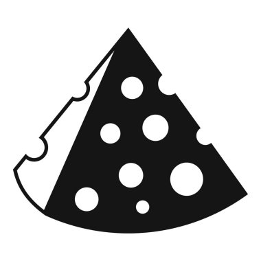 İyi peynir ikonu basit vektörü. Süt fabrikası. Tereyağı süreci