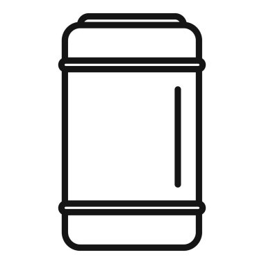 Peynir üretim tankı ikonu ana hatları vektörü. Yiyecek fabrikası. Süt süreci