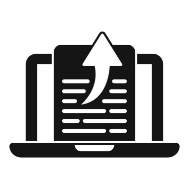 Sonuç dosya simgesi basit vektörü. Grafik pazarı. Veri belgesi