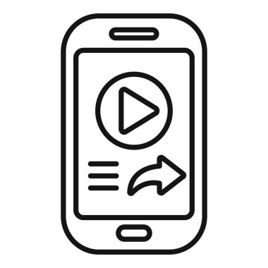 Telefon simgesi taslak vektörünü oynat. İş sayfası. Belge işareti