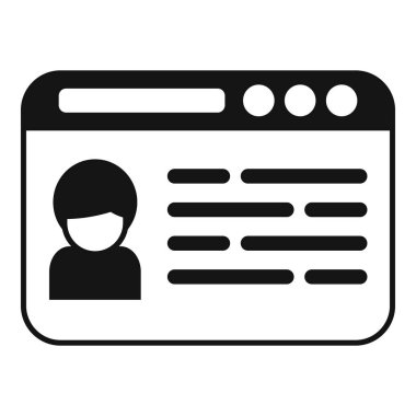 Web sayfası simgesi basit vektör. Dijital hedef. Şirket hizmeti