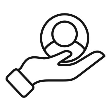 Hedef simge dış hat vektörünü koru. Seyirci. Avcı başı