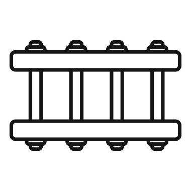 Demiryolu ikonu ana hat vektörü. Tren platformu. Metro metrosu