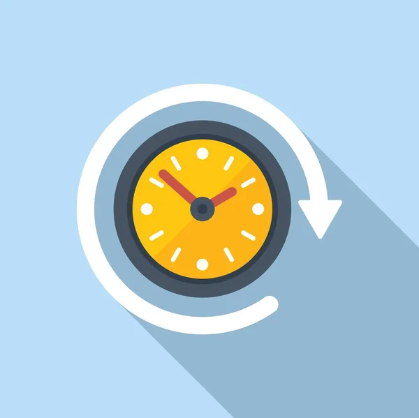 Entferntes Zeitsymbol Flacher Vektor Büroarbeit Uhrzeit — Stockvektor