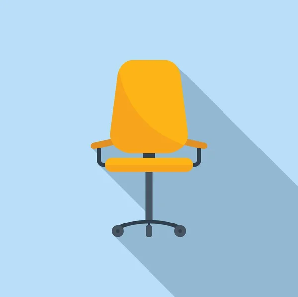 Εργασία Εικονίδιο Καρέκλα Επίπεδη Διάνυσμα Ώρα Για Γραφείο Μεμονωμένος Εργαζόμενος — Διανυσματικό Αρχείο