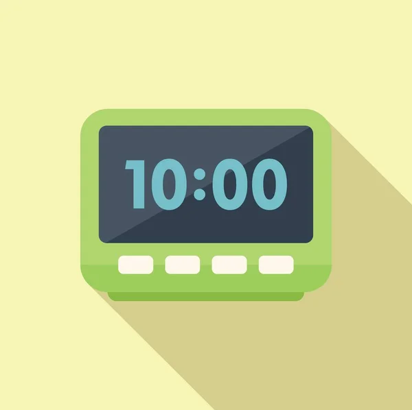 stock vector Digital alarm clock icon flat vector. Flexible time. Busy people
