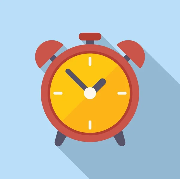 Alarm Saat Simgesi Düz Vektör Ofis Zamanı Uzaktan Çalışan — Stok Vektör