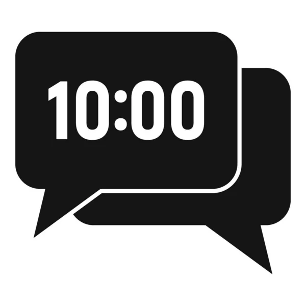 Εργασία Ώρα Chat Εικονίδιο Απλό Διάνυσμα Ώρα Για Δουλειά Ρολόι — Διανυσματικό Αρχείο