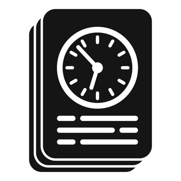 Jednoduchý Vektor Ikony Pracovních Dokumentů Flexibilní Čas Home Hour — Stockový vektor