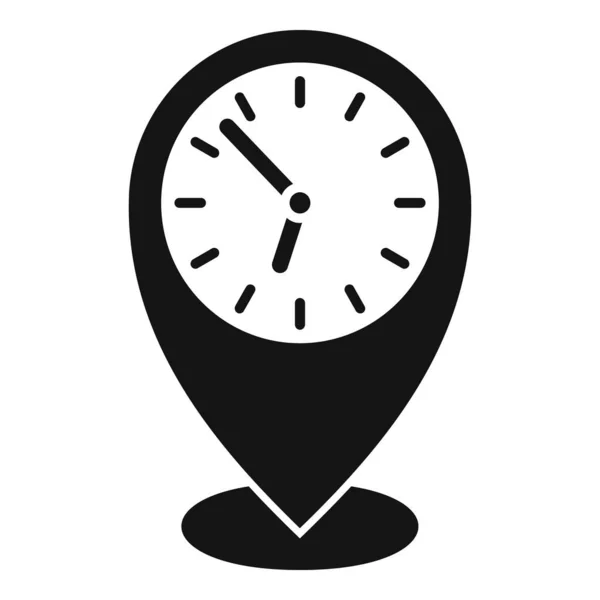 Hora Trabajo Icono Ubicación Vector Simple Gente Flexible Hora Oficina — Vector de stock