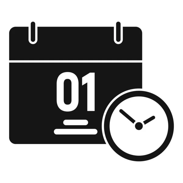 Icono Calendario Remoto Vector Simple Tiempo Trabajo Asuntos Oficina — Archivo Imágenes Vectoriales