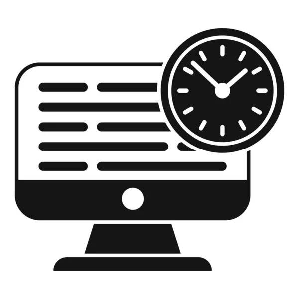 Άνθρωποι Εργάζονται Ώρα Εικονίδιο Απλό Διάνυσμα Ώρα Για Γραφείο Πρόγραμμα — Διανυσματικό Αρχείο