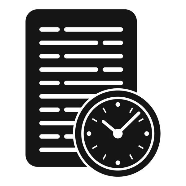 Ícone Trabalho Papel Vetor Simples Hora Escritório Horário Inicial — Vetor de Stock