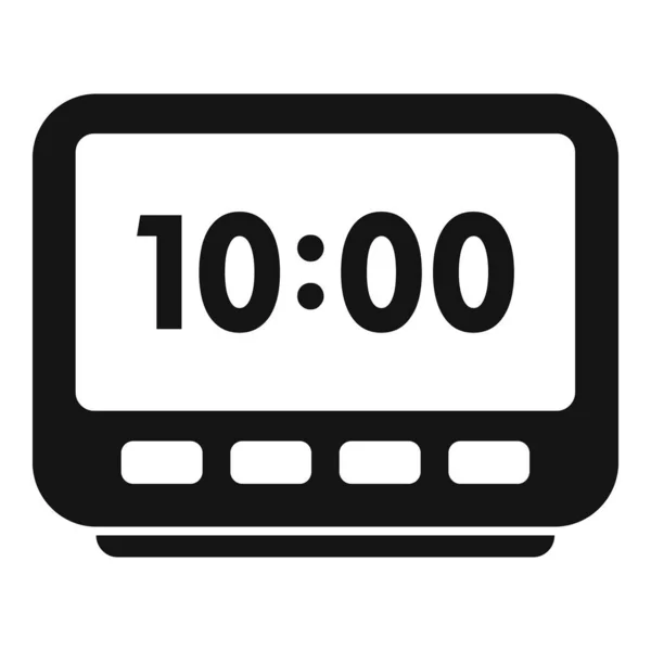デジタル目覚まし時計のアイコンシンプルなベクトル 柔軟な時間だ 忙しい人たち — ストックベクタ