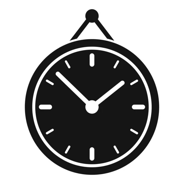 Ícone Relógio Parede Vetor Simples Tempo Trabalho Trabalhador Remoto — Vetor de Stock