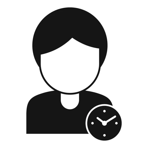 灵活的时间图标简单的向量 办公室工作 钟表时间 — 图库矢量图片