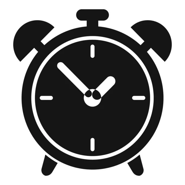 Reloj Despertador Icono Vector Simple Hora Oficina Trabajador Remoto — Vector de stock