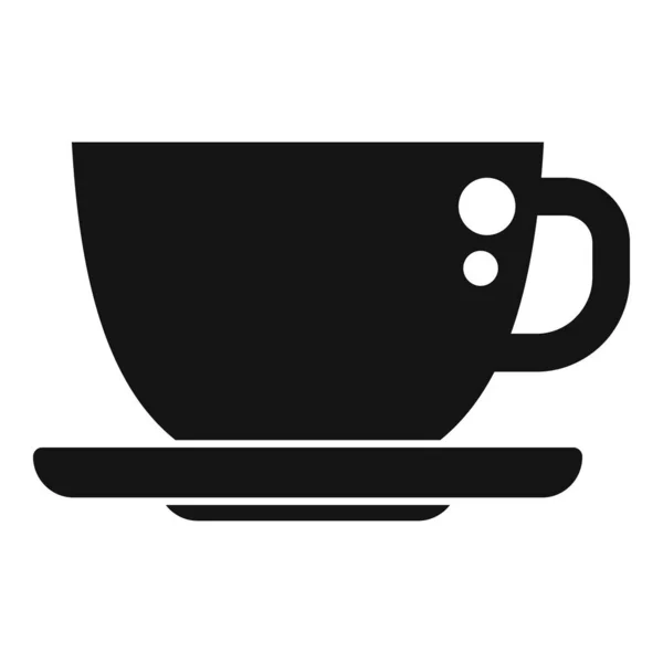 Утренний Значок Чашки Кофе Простой Вектор Время Работы Час — стоковый вектор