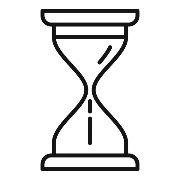 Kum Saati Simgesi Ana Hatları Vektörü Mesai Saati Çizelgesi — Stok Vektör