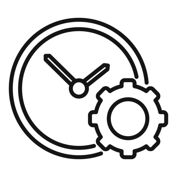 Ikona Godziny Pracy Wskazuje Wektor Elastyczna Praca Biznesmen Domowy — Wektor stockowy