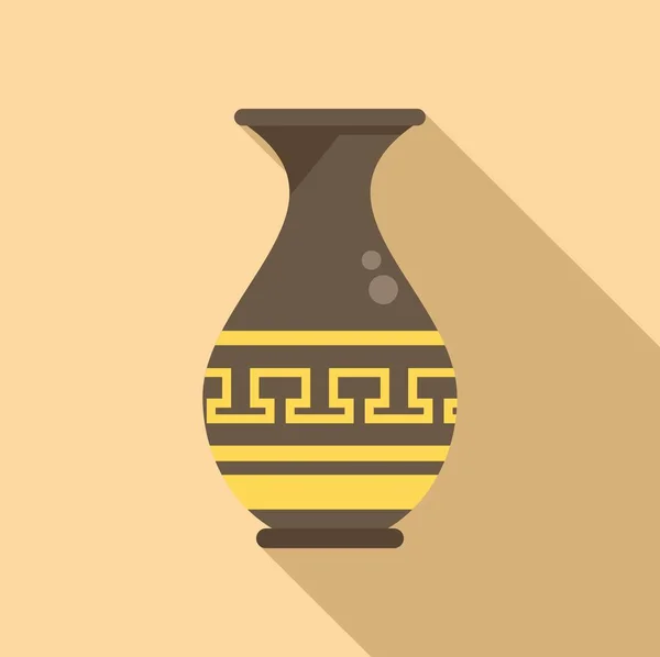 Amphorenform Symbol Flacher Vektor Antike Vase Vorhanden Gefäßtopf — Stockvektor