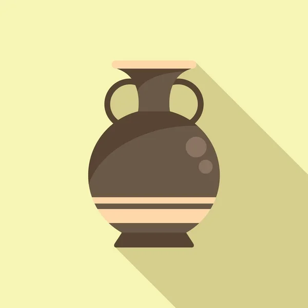 Roma Amforo Simgesi Düz Vektör Vazo Çömleği Sanat Müzesi — Stok Vektör