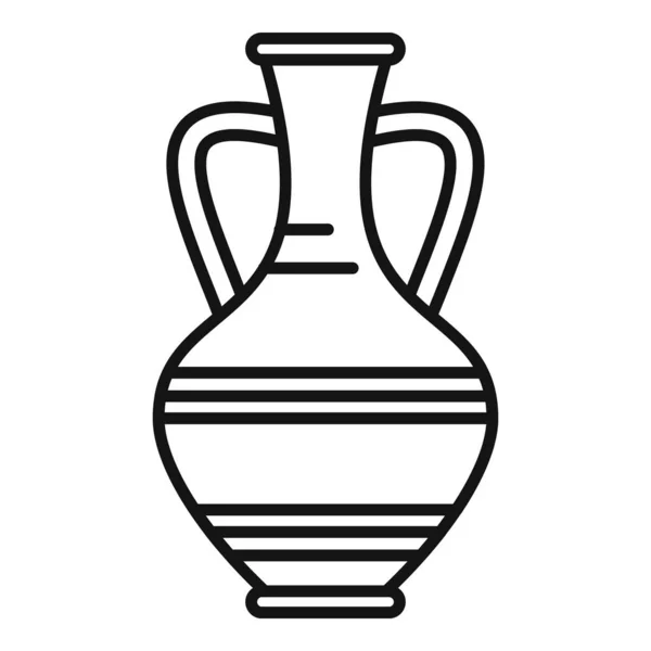 stock vector Amphora jar icon outline vector. Vase pot. Rome jug