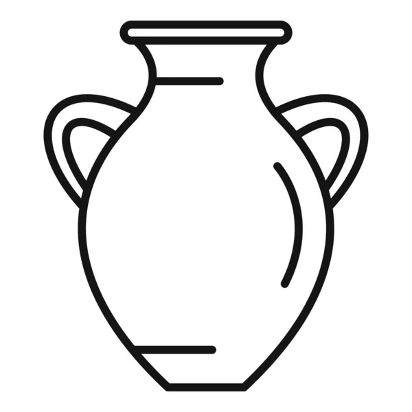 Středověký Vektor Osnovy Amfory Hrnec Vázu Staré Víno — Stockový vektor