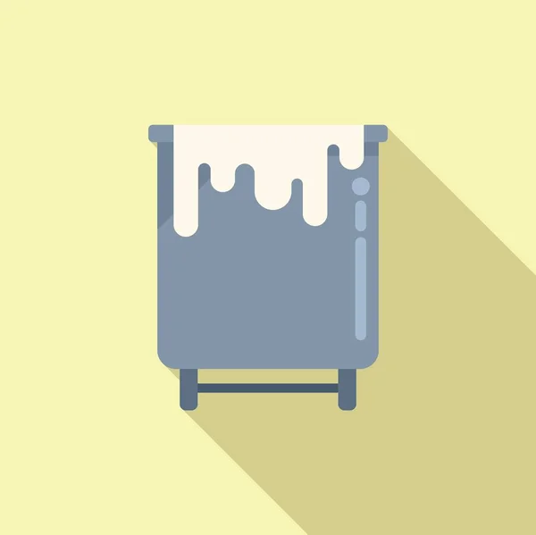 Значок Молочного Крема Плоский Вектор Сырный Профессионал Фермерское Масло — стоковый вектор