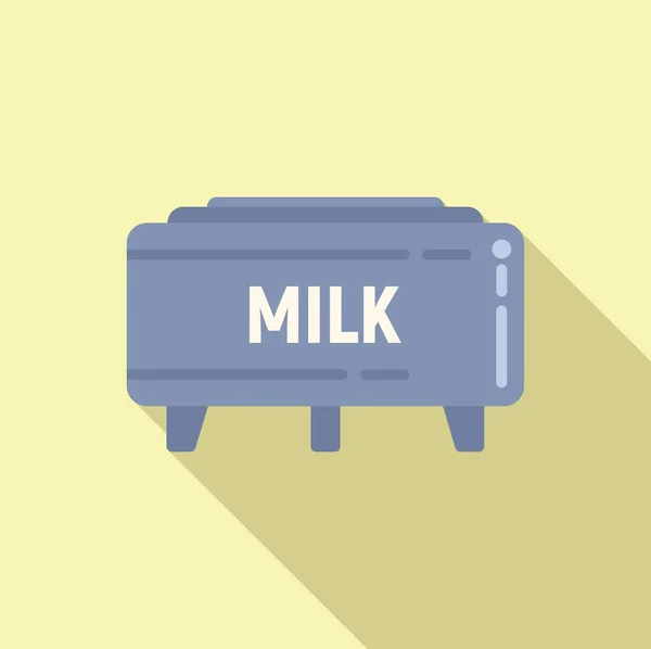 Εργοστάσιο Δεξαμενή Γάλακτος Εικονίδιο Επίπεδη Διάνυσμα Τυρί Γαλακτοκομική — Διανυσματικό Αρχείο