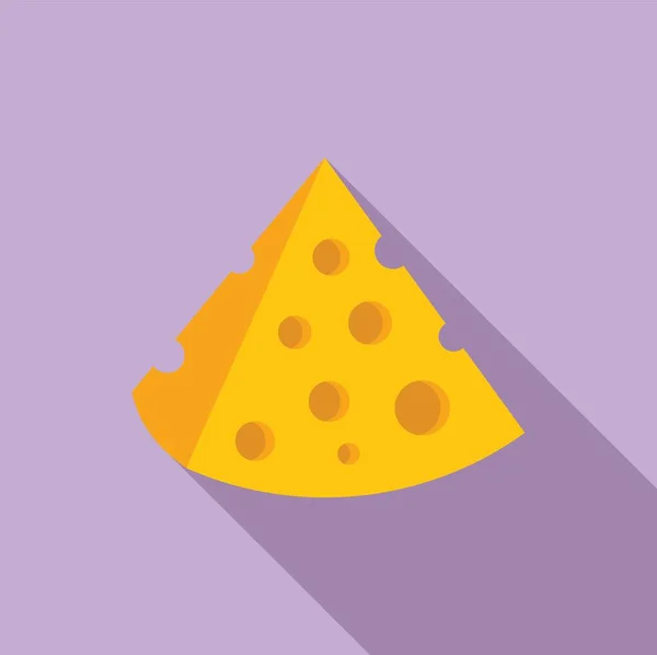 Good Cheese Icon Flat Vector Milk Factory Butter Process — Stock Vector