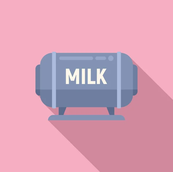 Δεξαμενή Γάλακτος Εικονίδιο Επίπεδη Διάνυσμα Παραγωγή Τροφίμων Γαλακτοκομική — Διανυσματικό Αρχείο