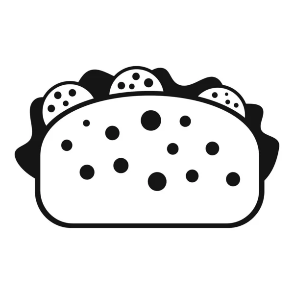 Falafel Sandwich Icon Simple Vector Cooking Vegan Cucumber Food — Stock Vector