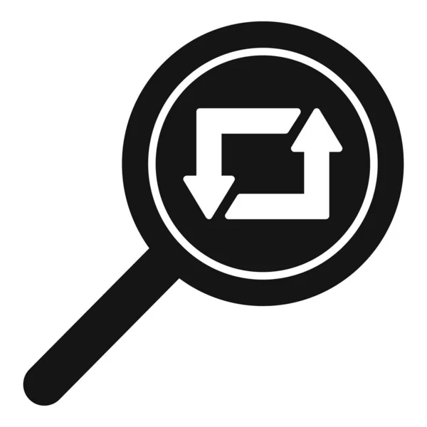 Repostear Icono Lupa Vector Simple Repostear Gráfico Ficha Técnica — Vector de stock