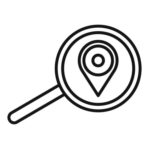 Focus Location Icon Outline Vector Customer Digital Hunter Lead — Stock Vector