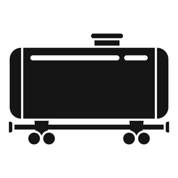 Treibstofftankwagen Symbol Einfacher Vektor City Passagier Bahn — Stockvektor