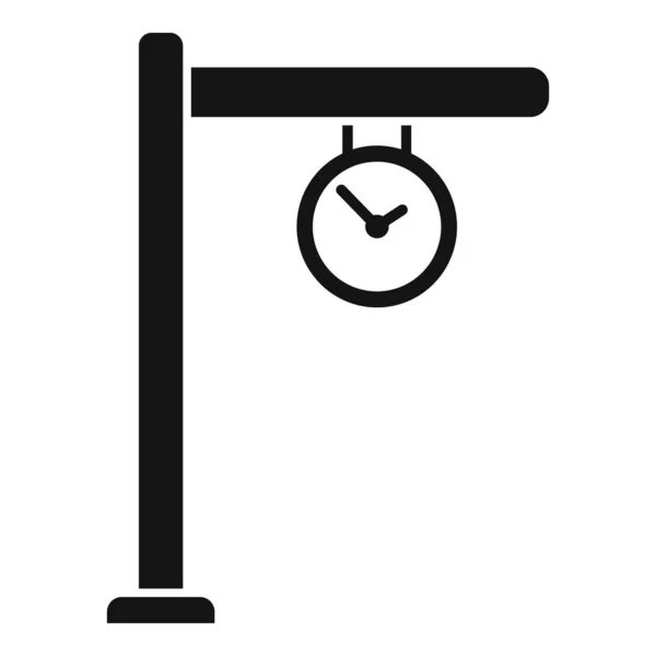 Horloge Plate Forme Train Icône Vecteur Simple Station Métro Window — Image vectorielle